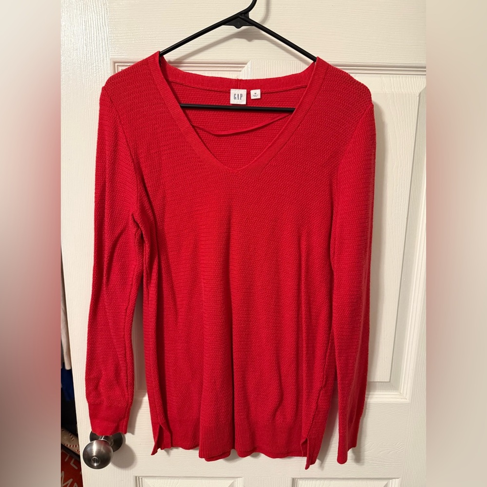 GAP Vibrant Red Knit Sweater Like New M